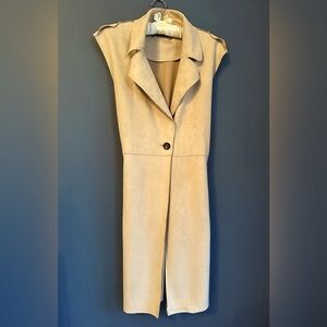 Zara soft synthetic suede maxi vest